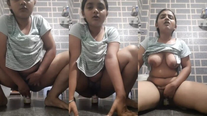 Desi Horny Bitch Putting Bottle Inside Her Pussy Viral Sex Video